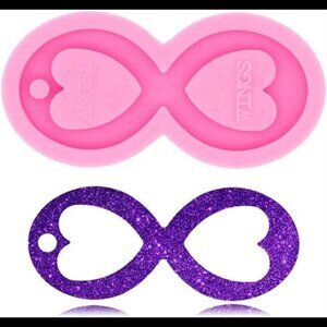 Glossy Shiny Magic Witch Hat Shape Keychain Silicone Mold with Hole for DIY Lugg